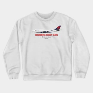 Boeing B747-400 - Delta Air Lines Crewneck Sweatshirt